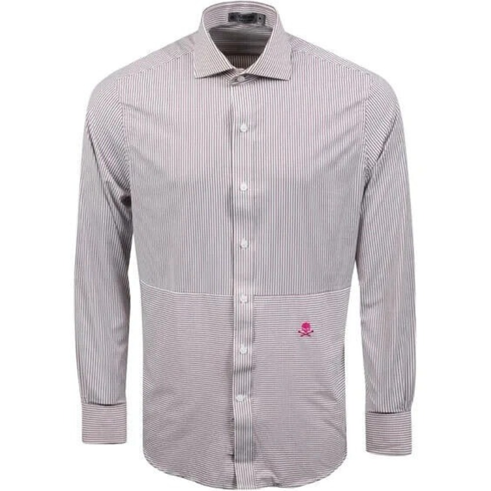 G/FORE Paneled Modern Spread Collar Long Sleeve Button Down Shirt Size Medium M